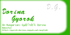 dorina gyorok business card